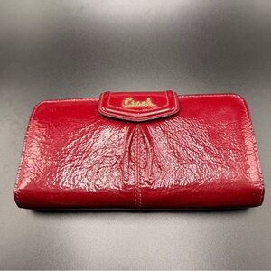 Red Patent Leather Coach Wallet